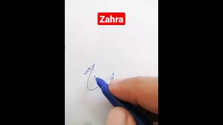 Zahra Name Signature Request done