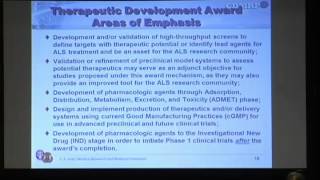 Plenary Session I: Government ALS Research Part 2