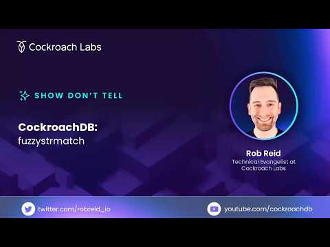 CockroachDB: fuzzystrmatch