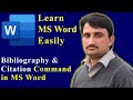 Adding Citations & References Using MS Word - YouTube