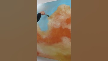 Throw back to starting a large cloudscape utilising Michael Hardings Non absorbent Primers