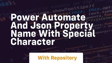 Power automate and json property name with special character