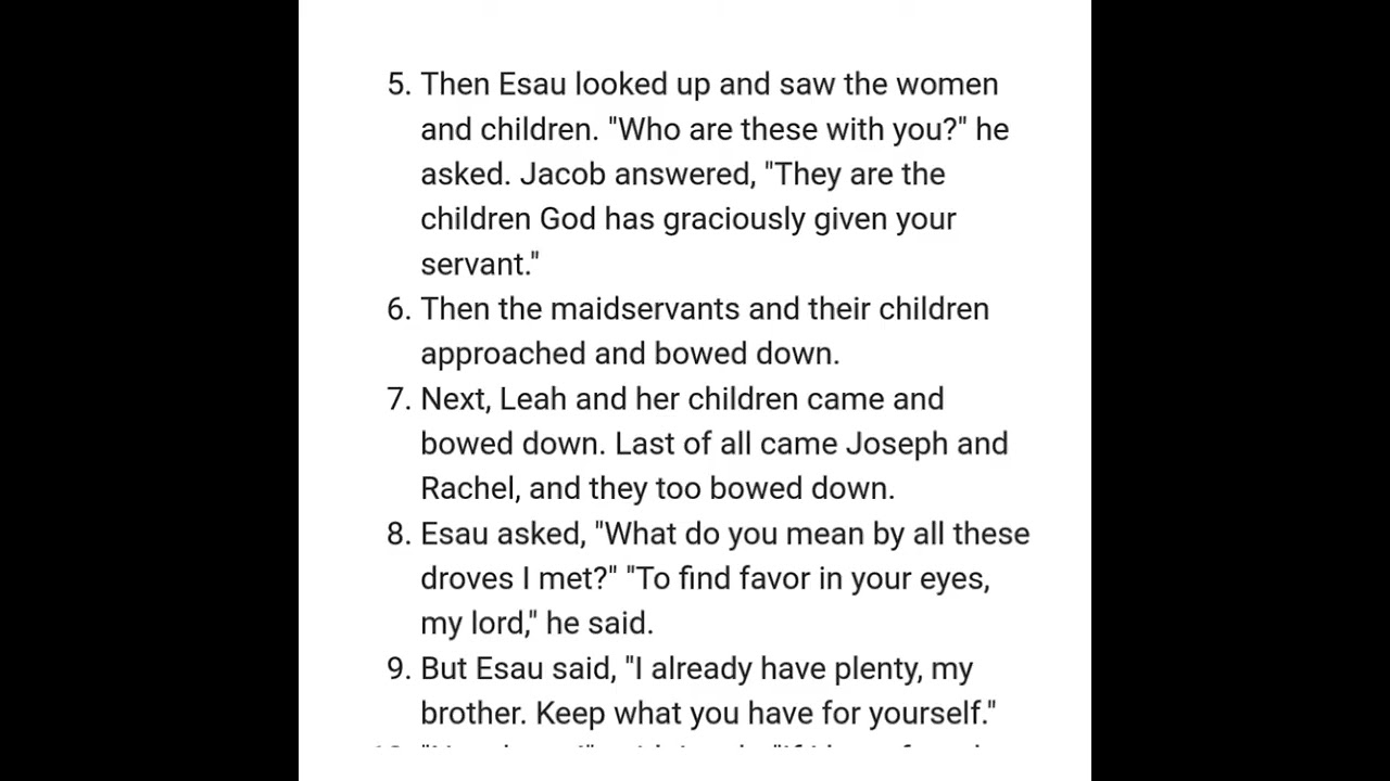 GENESIS 33 NIV AUDIO BIBLE with text