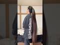 ポニテ→三つ編み