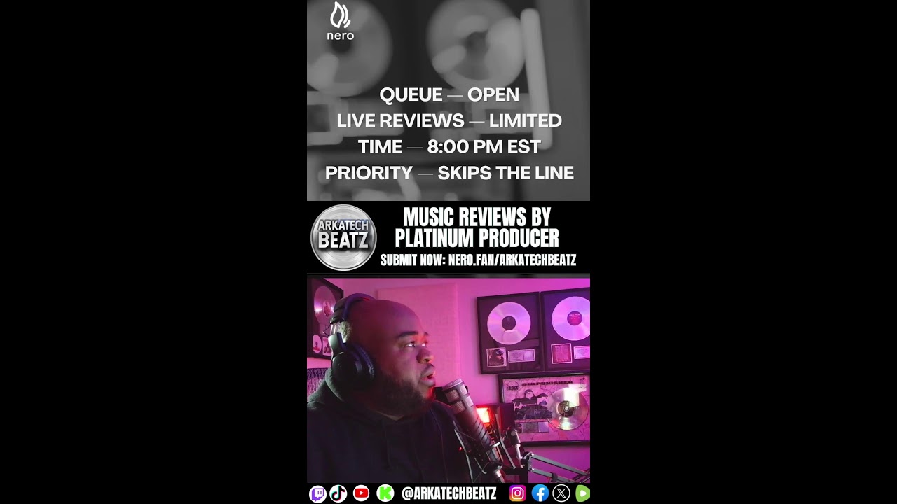 PLATINUM PRODUCER MUSIC REVIEWS SUBMIT SONGS NOW (Portrait)