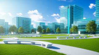Frutiger Aero University Campus 4K | Calm Ambient Music | Early 2000s Nostalgia screenshot 3