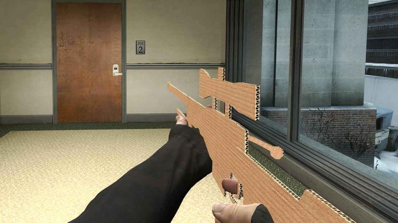 Cardboard weapons in csgo - YouTube