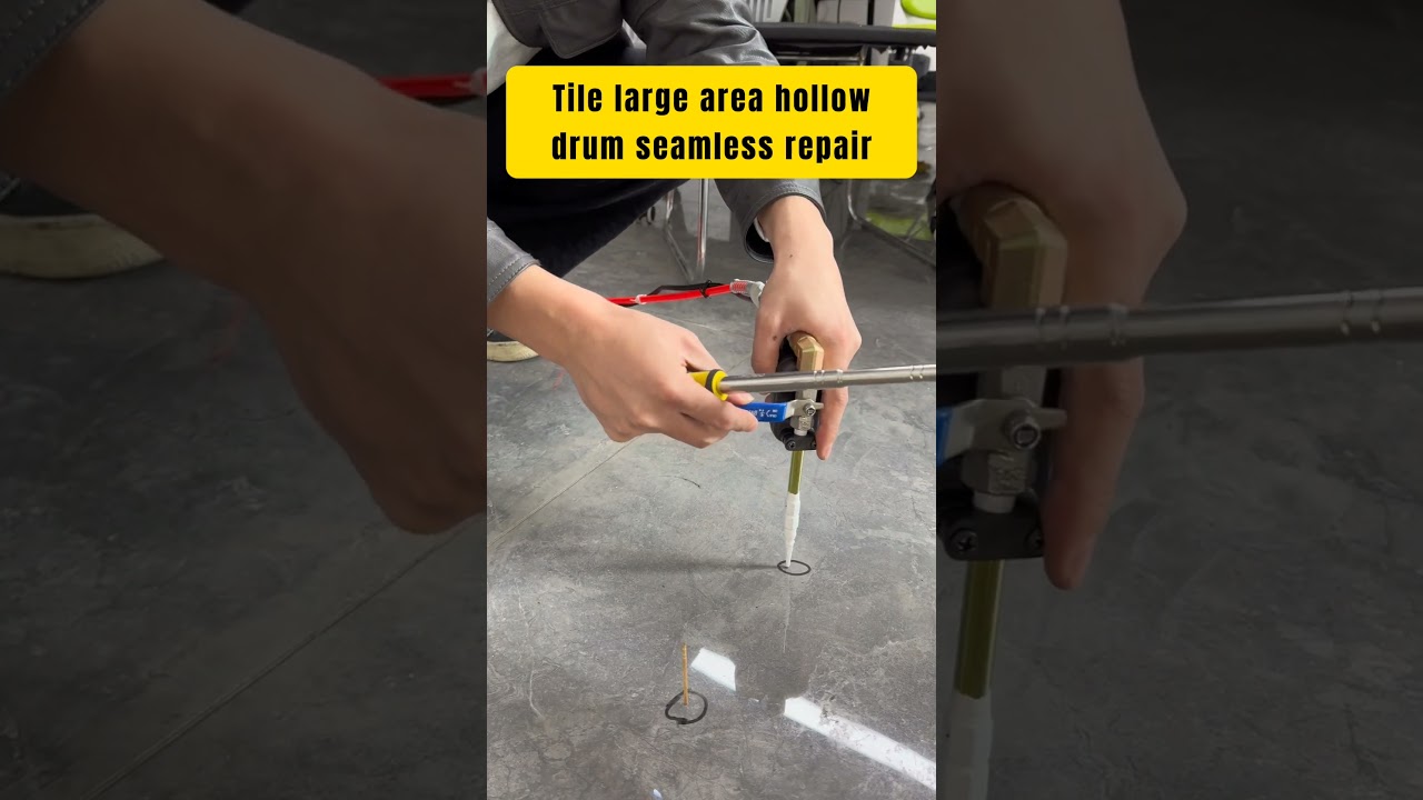Tile large area hollow drum seamless repair 