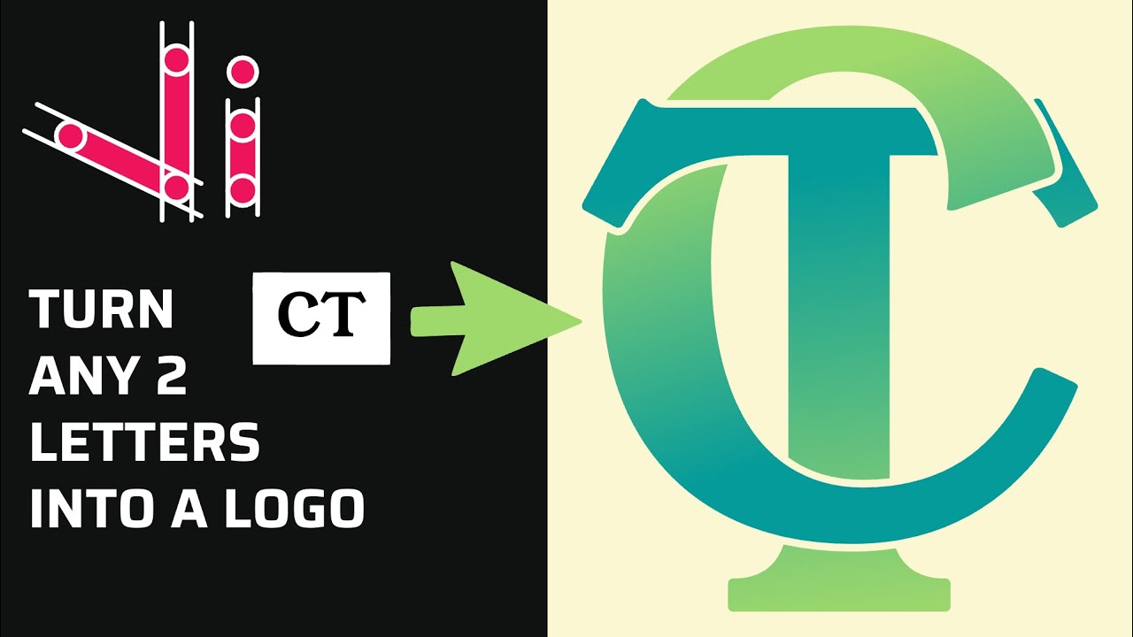 Как объединить две буквы в один логотип | Дизайн переплетённой монограммы в векторных чернилах