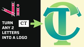 How to Combine Two Letters into One Logo | Intertwined Monogram Design in Vector Ink Wealth