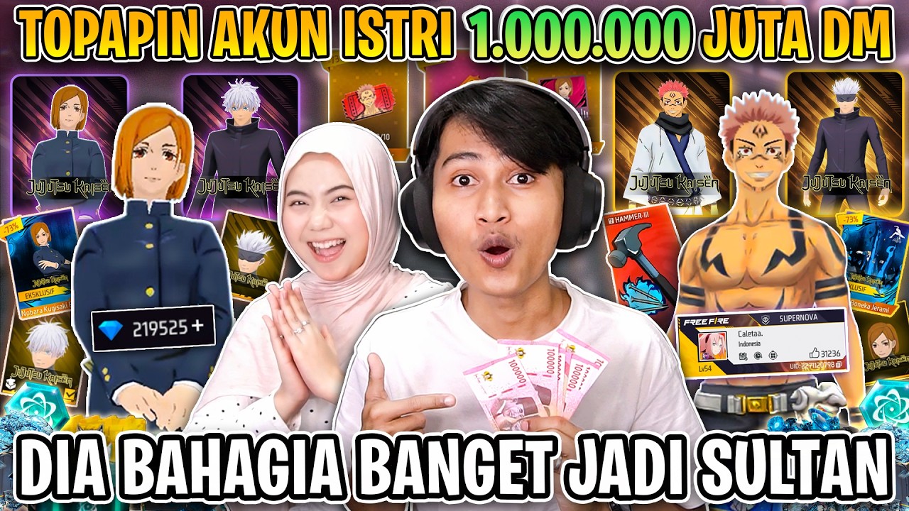 TOPAPIN AKUN ISTRI 1.000.000 JUTA DM BIAR DIA BAHAGIA !! BORONG JUJUTSU DI AKUN DIA 😱