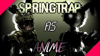 Springtrap as an Anime Girl - Speed Drawing (No Commentary)