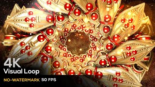 4K VISUAL LOOP ANIMATION RESOLUME (VJ LOOP) - 3D CLONNER - GOLD LUXURY