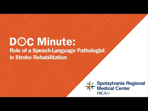 What is the role of a speech-language pathologist in stroke rehabilitation?