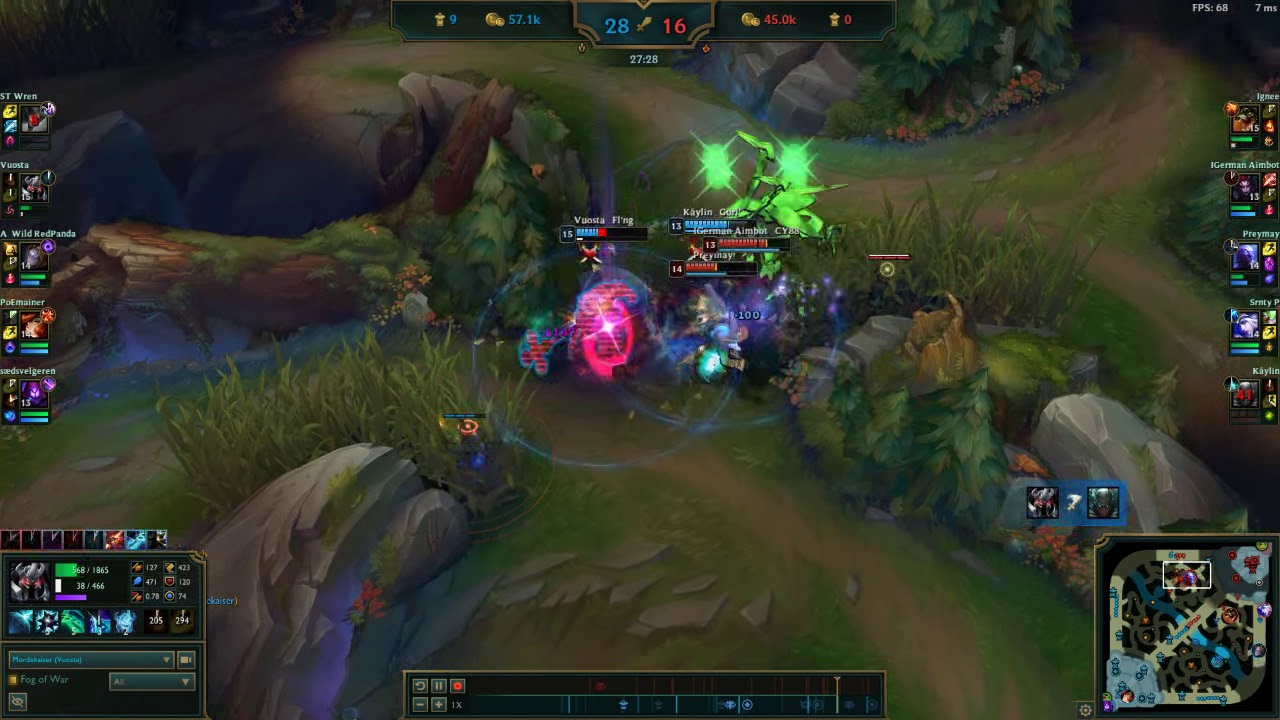 Mordekaiser and pyke 1v3