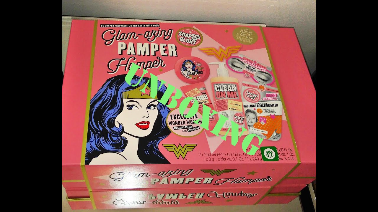SOAP & GLORY GLAM-AZING PAMPER HAMPER GIFT SET UNBOXING