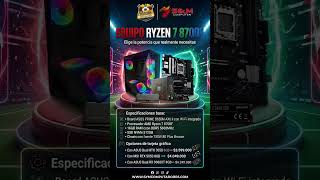 PC RYZEN 7 8700F con Opciones de tarjeta gráfica S&M Computer