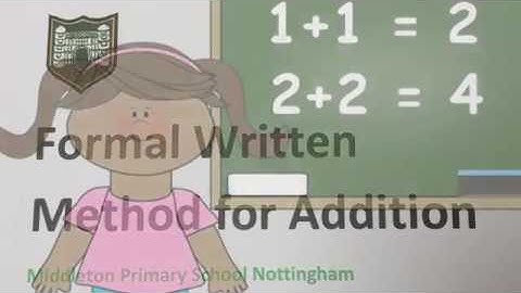 Formal Written Method For Addition