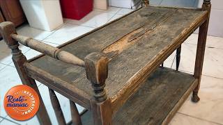 Abandoned Wooden Service Cart. Rescue.