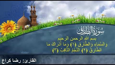 تلاوة تطمئن لها القلوب ، ما تيسر من سورة طارق برواية ورش عن نافع ، بصوت القارئ : رضا كراع