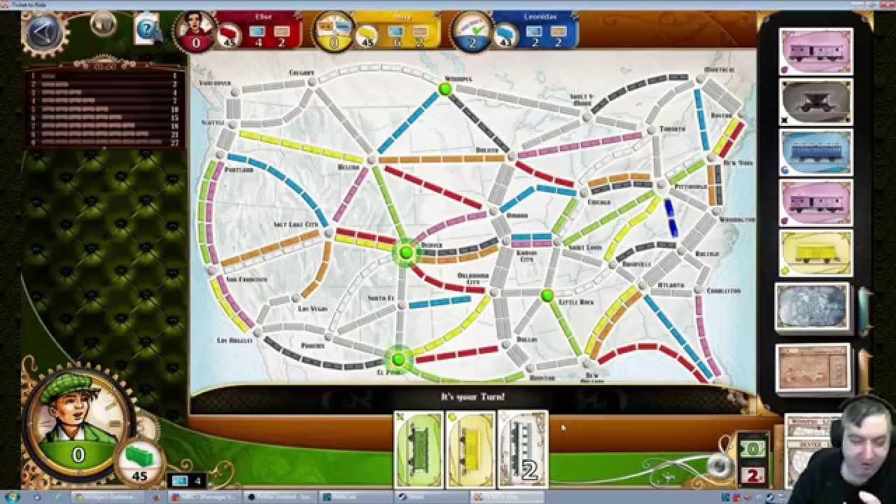Playing some Ticket to Ride & Tabletop Simulator YouTube