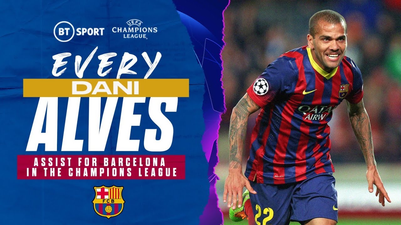 Assist King! 👑 Every Single Goal Dani Alves Set-Up For Barcelona In The Champions League