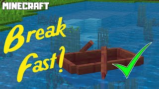 MINECRAFT How to Pick Up Your Boat Super Quick