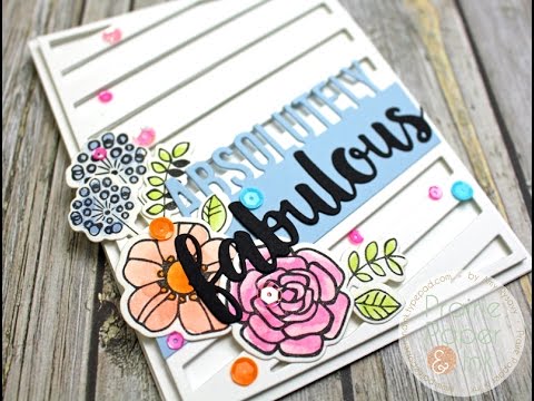 MFT Pretty Posies | Dye Ink Watercolor | Color Throwdown #391