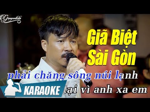 Karaoke Giã Biệt Sài Gòn Quang Lập (Tone Nam) | Nhạc Vàng Bolero Karaoke