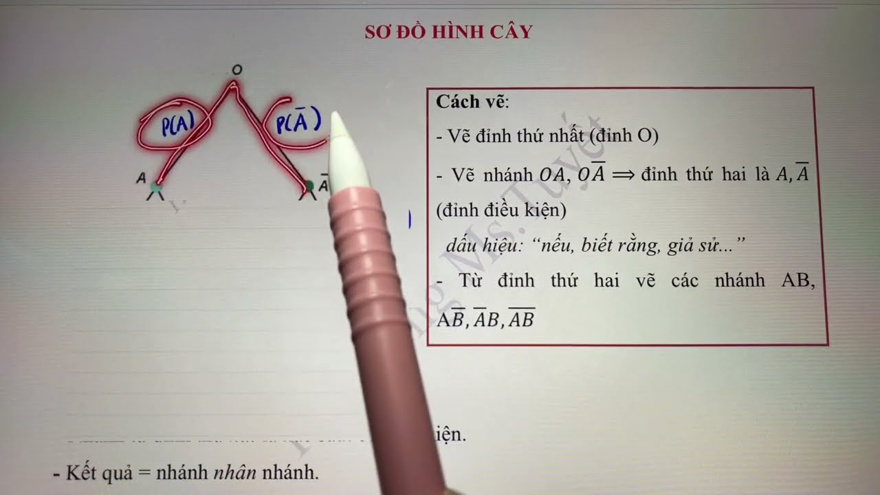 Toán 12.CĐ6.T2.Công thức nhân xác suất - Cách vẽ sơ đồ hình cây