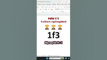 Phím Tắt Tạo Cúp Trong Word #kienthuc #excel #freefire #exceltips #education #funny #fyp #food #art