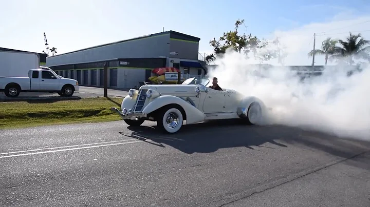 1935 AUBURN BOATTAIL SPEEDSTER REPLICA MASSIVE BURNOUT 2