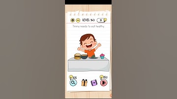 Brain test level 143 Timmy needs to eat healthy Walkthrough