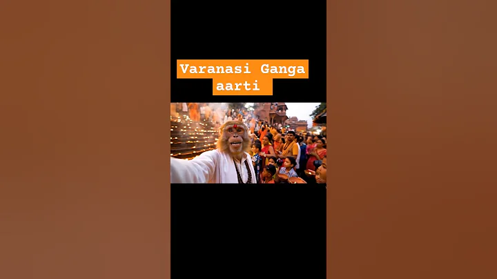Monkey blogger in Varanasi ganga aarti | #veo3 #ai #aiyeti #monkey