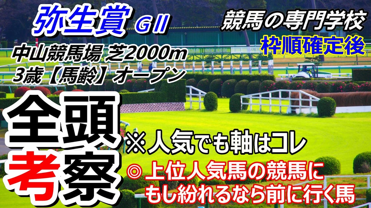 【弥生賞2026】全頭考察 上位人気馬の競馬になりそう もし紛れるならやはり逃げ･先行の馬