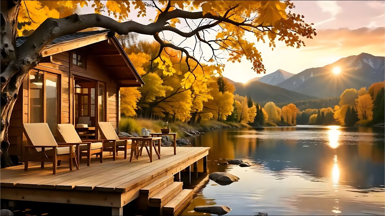 This Peaceful Lakeside Sunset Lofi Is Hard to Leave 🍁 Cozy Beats for Calm & Focus