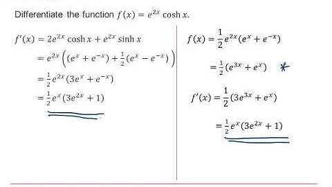 AQA Further Pure: Hyperbolic functions 2-1