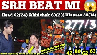 WORLD RECORD | SRH🥳WON BY 31 RUNS vs MI | SRH 277/3 & MI 246/5 | HIGHEST TOTAL EVER IN IPL HISTORY😱