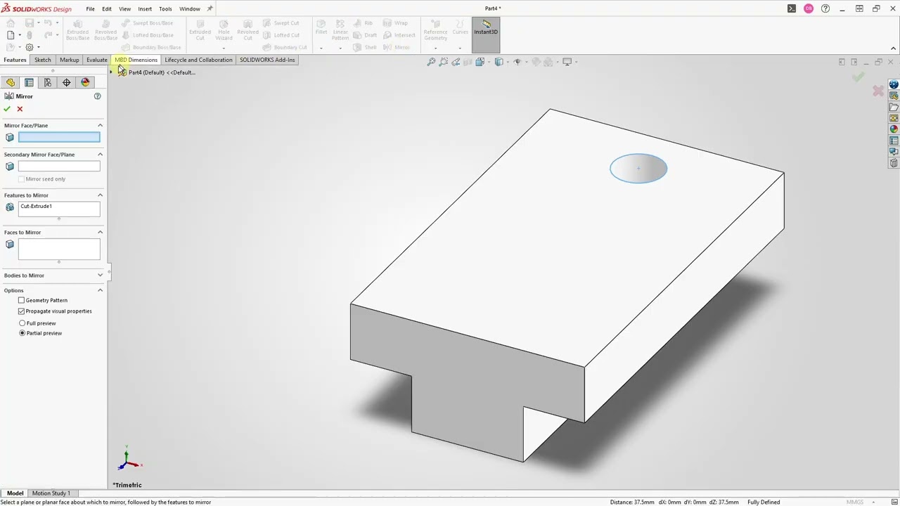 SolidWorks CSWA Practice Problem 5.9