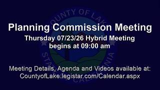 Planning Commission Thursday Meeting 07-23-2026
