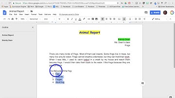 Google Docs - Bulleted Lists and Numbered Lists