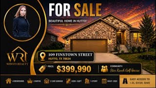 High Ceiling $399K Home in Hutto TX | 4 Bed + Office Near Austin