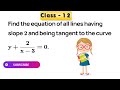 Find the equation of all lines having slope 2 and being tangent to the curve y+2/x-3=0