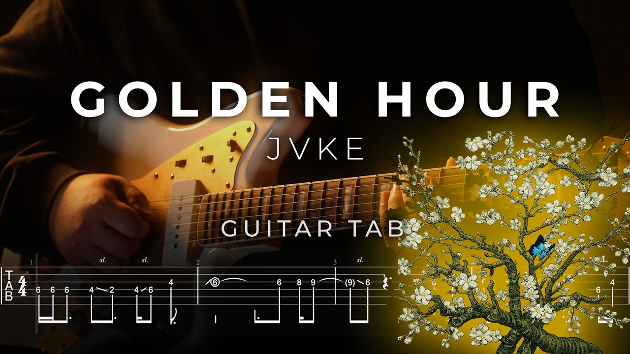 JVKE - golden hour (Guitar Solo Lesson) Tabs
