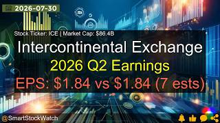 Intercontinental Exchange (ICE|$86.4B) - 2026 Q2 Earnings Analysis