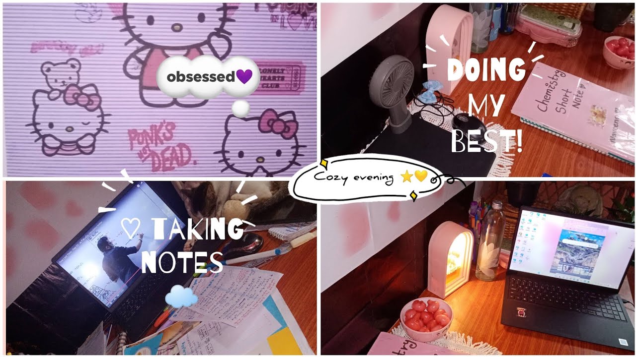 My first study vlog 💗🌷⭐ Taking notes. || studying || motivation