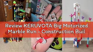 Review KERUVOTA Big Motorized Marble Run - Construction Building Blocks Toys 220Pcs Marble Race Trac
