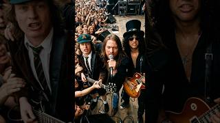 Axl, Angus & Slash Live #axlrose #angusyoung #slash #rockicons #epicstage #shorts #viral