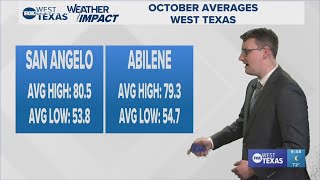 San Angelo, Abilene Weather: Warm and dry start to October