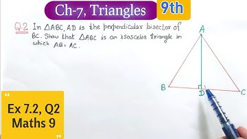Ex 7.2 Q2 class 9 maths NCERT | Class 9th Maths chapter 7 Triangles exercise 7.2 Question Number 2